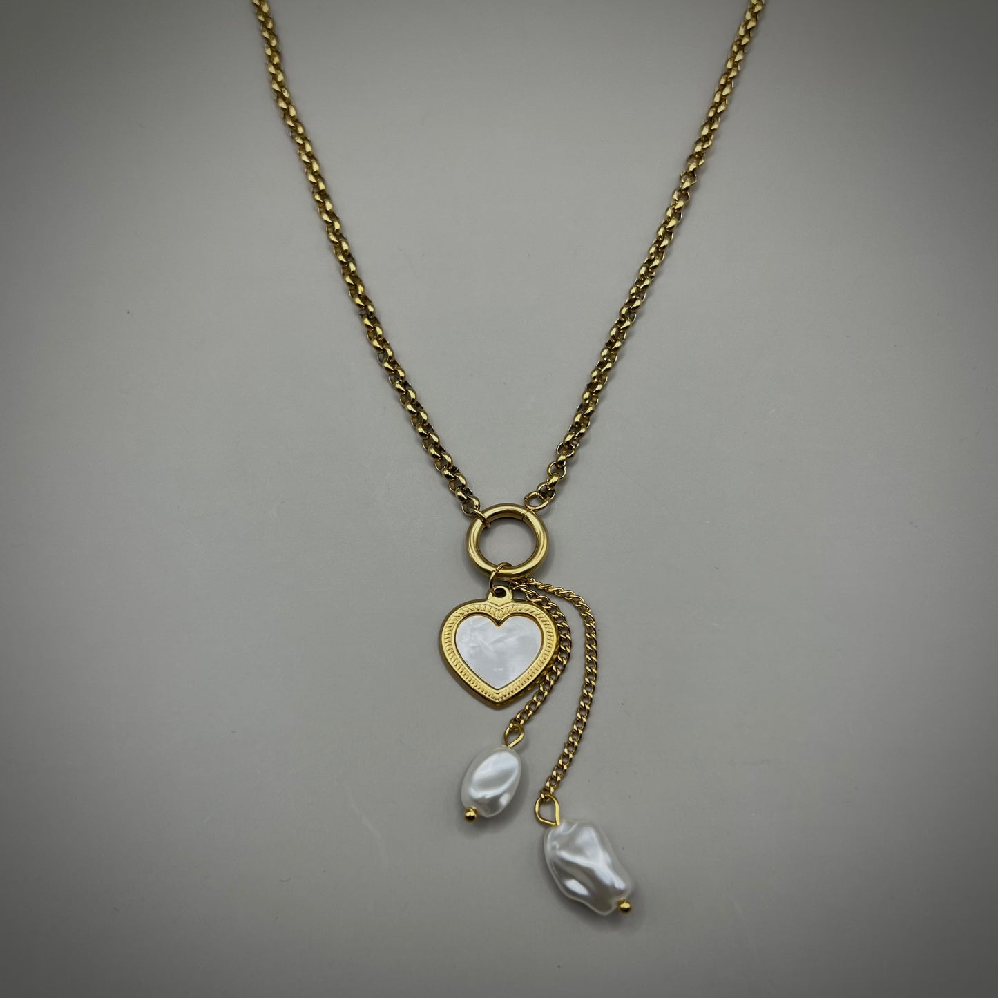 White Heart Kette