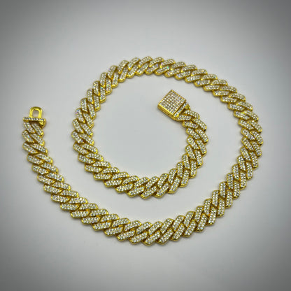 Golden Cuban Diamond Chain