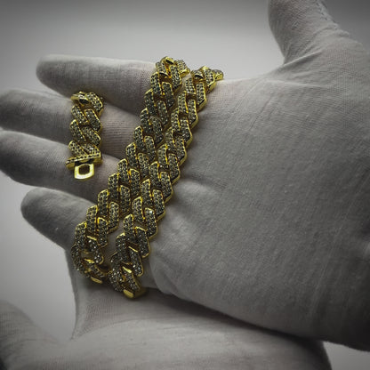 Golden Cuban Diamond Chain